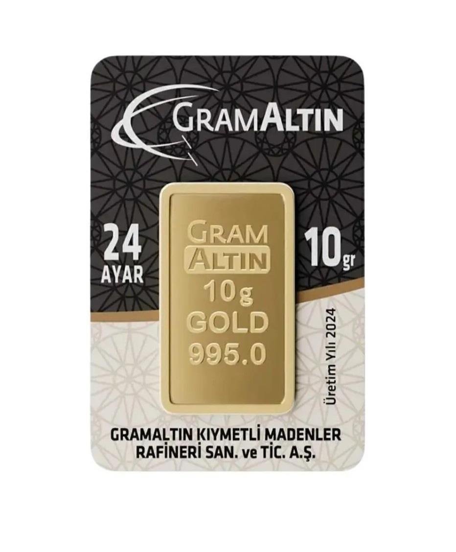 10 Gram 24 Ayar Külçe Gram Altın