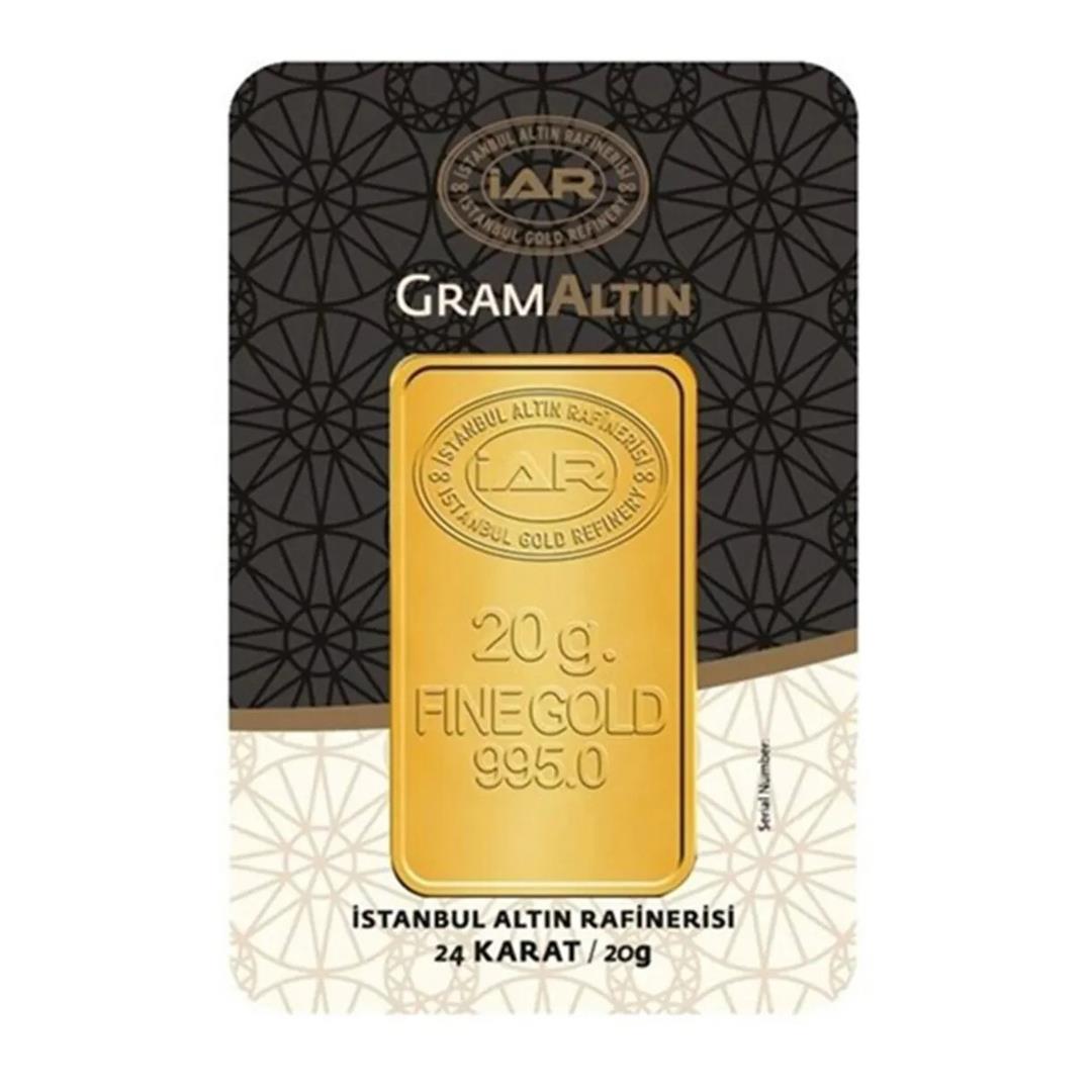 20 Gram 24 Ayar Külçe Gram Altın