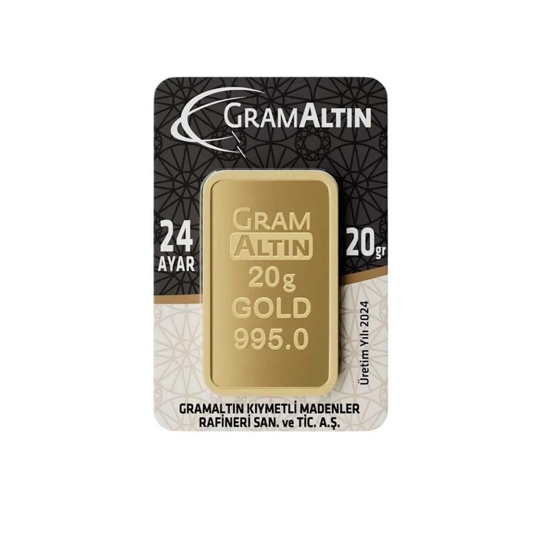 20 Gram 24 Ayar Külçe Gram Altın