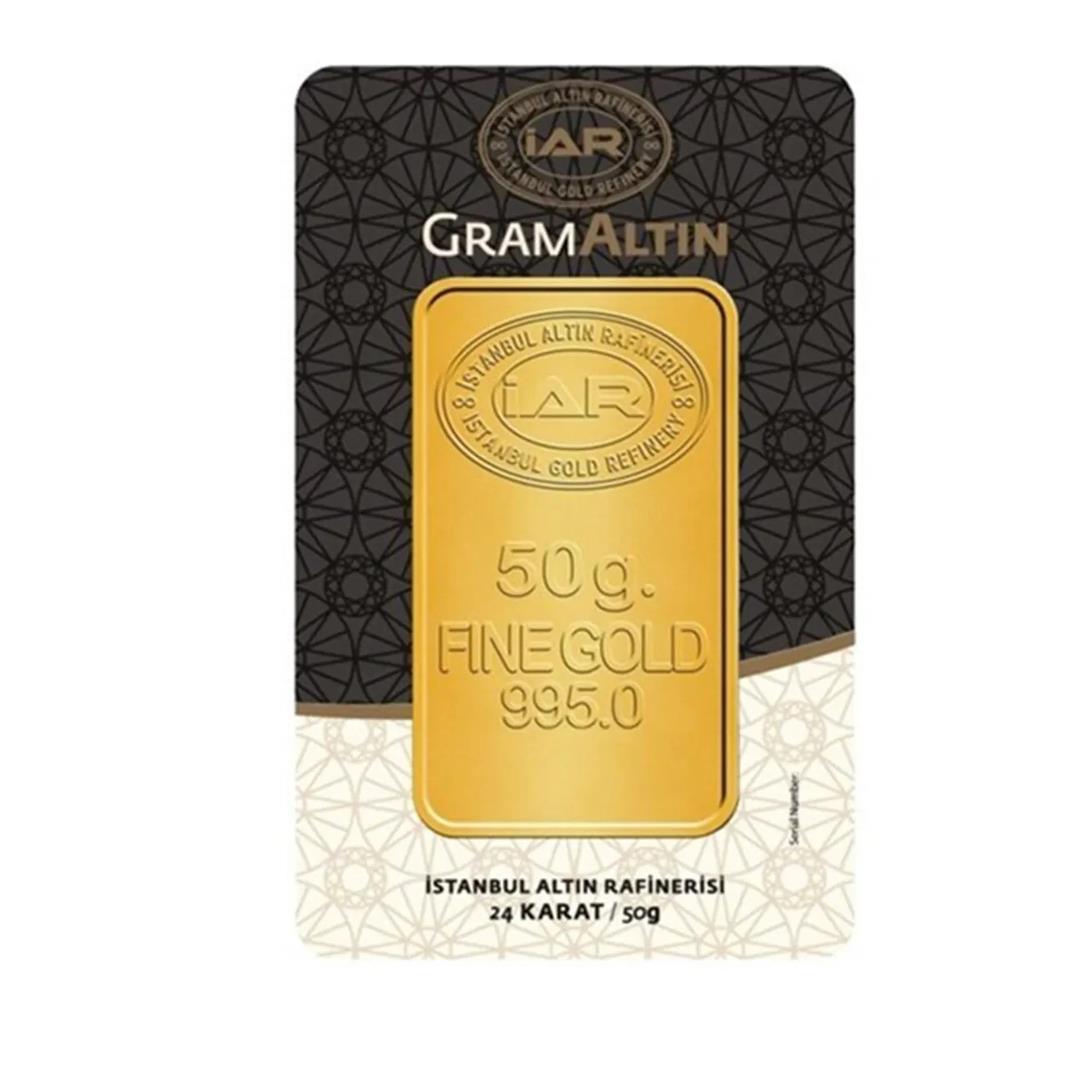 50 Gram 24 Ayar Külçe Gram Altın