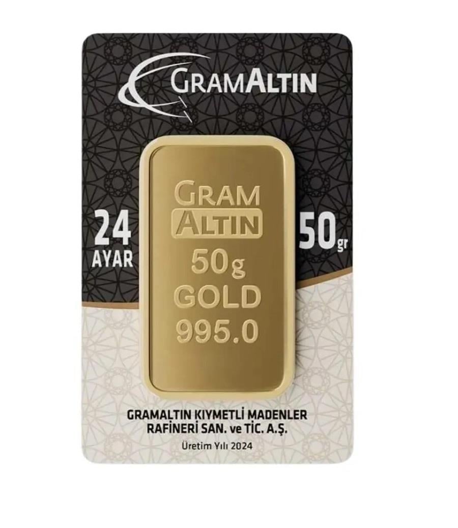 50 Gram 24 Ayar Külçe Gram Altın